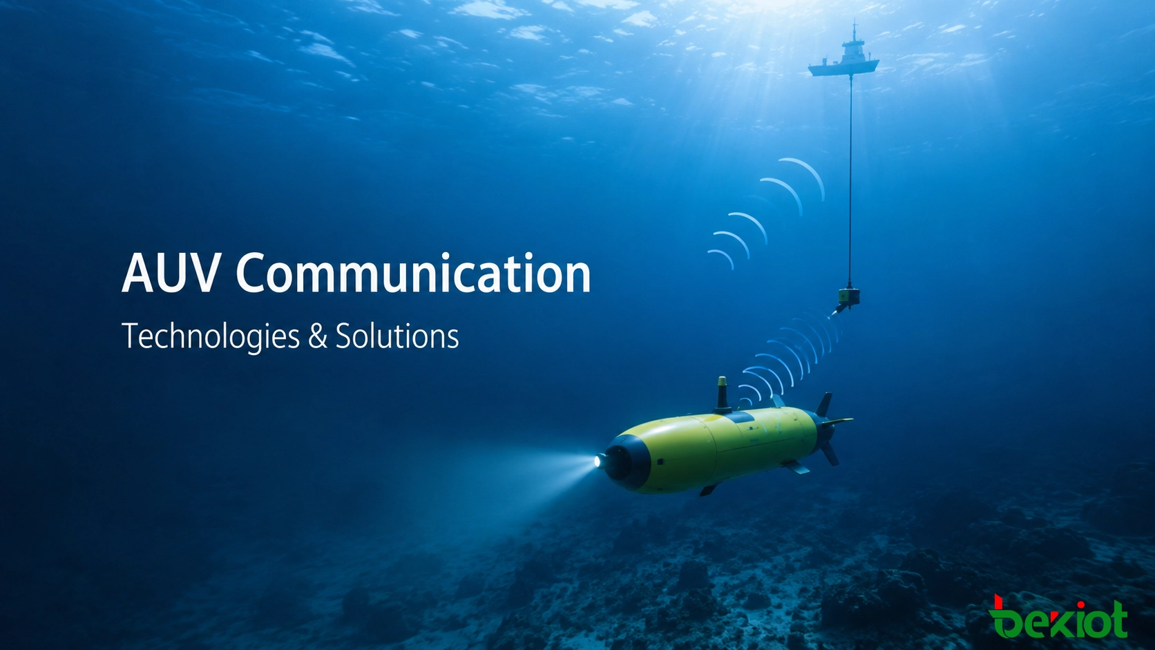 Quais métodos de comunicação funcionam melhor para AUVs debaixo d'água?