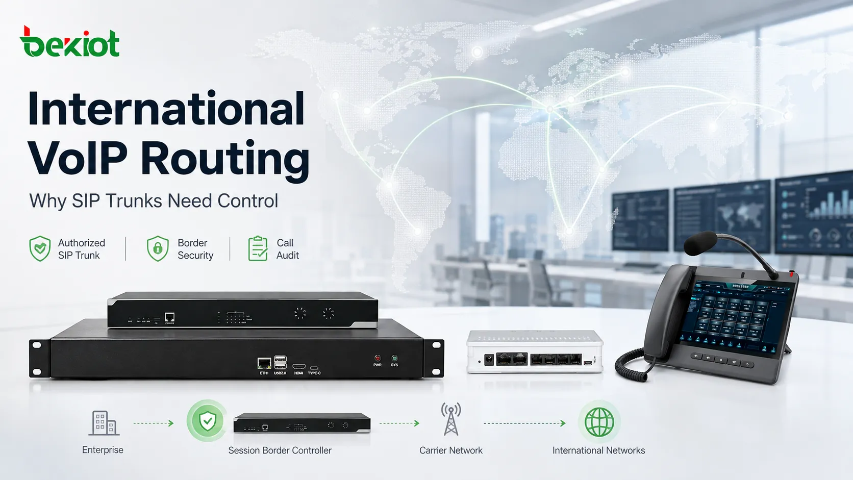 Por que o VoIP internacional precisa manter o roteamento de troncos SIP sob controle?