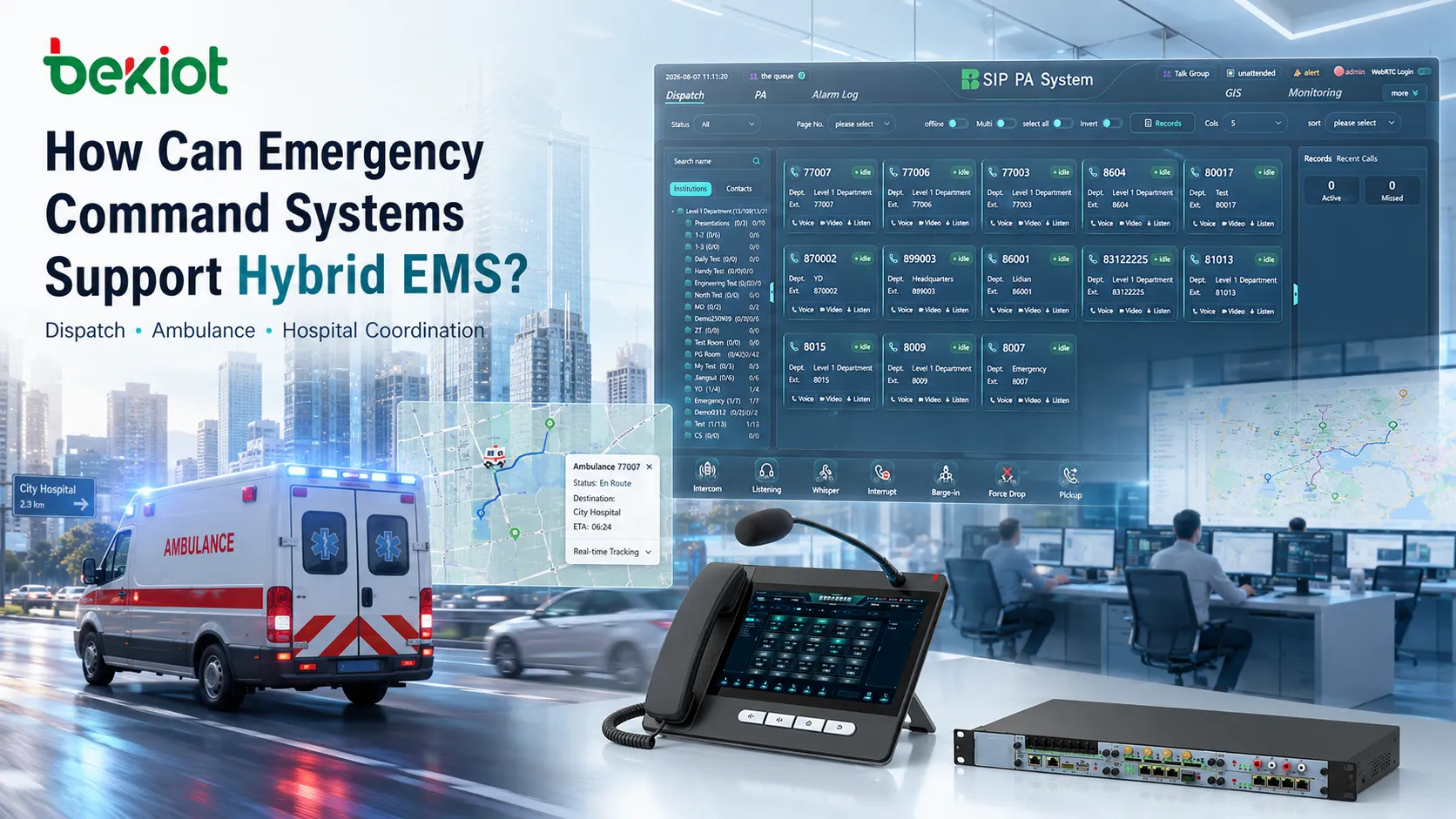 Como um sistema de comando de emergência pode coordenar um modelo híbrido de EMS?