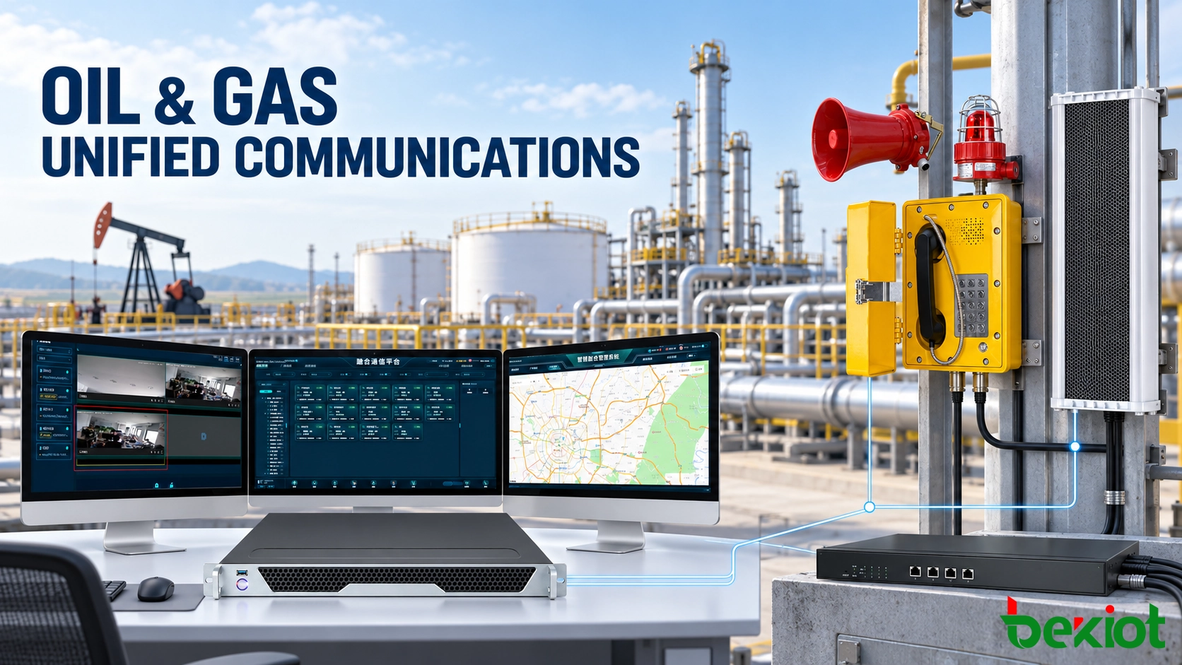 Comunicações Unificadas de Petróleo e Gás: Despacho, Alertas e Operações Resilientes