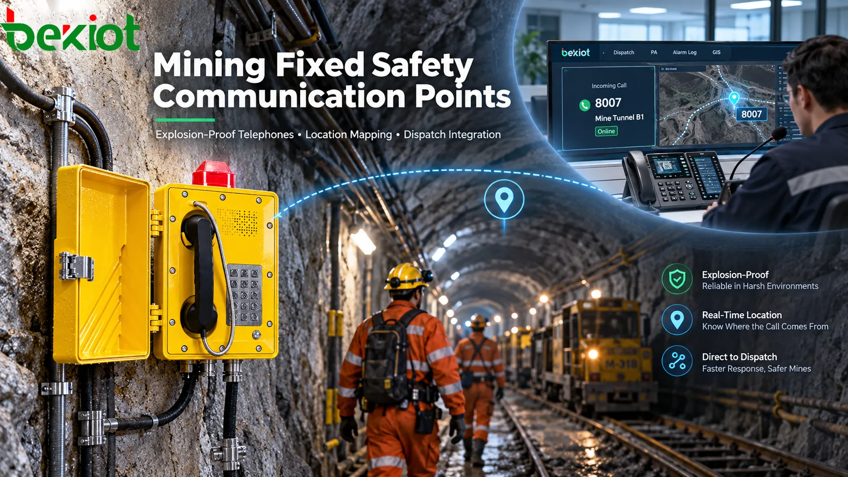 Como os telefones industriais à prova de explosão para mineração apoiam comunicações seguras dos trabalhadores?