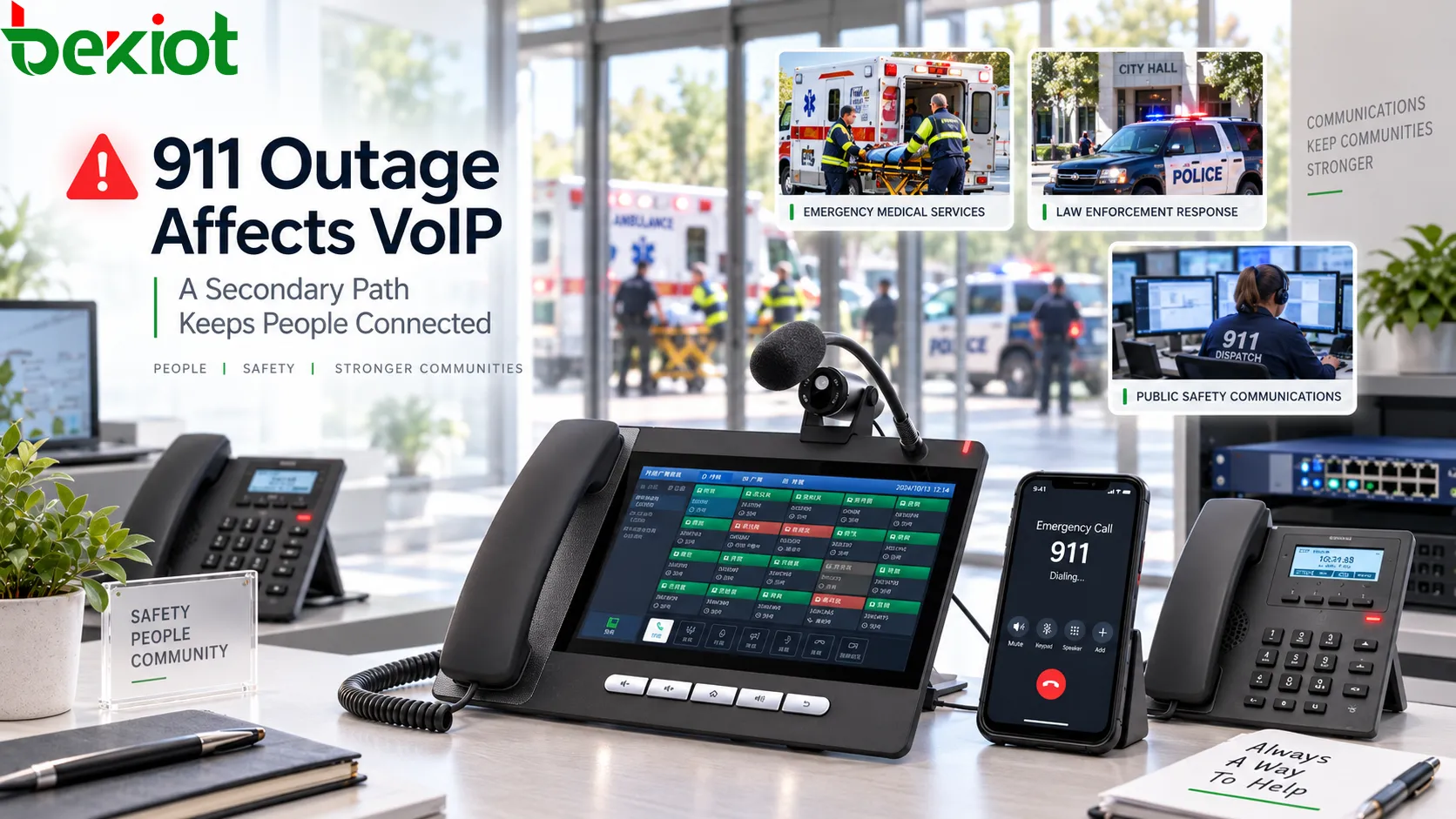 Interrupções intermitentes do 911 afetam o VoIP: por que as chamadas de emergência precisam de uma rota secundária
