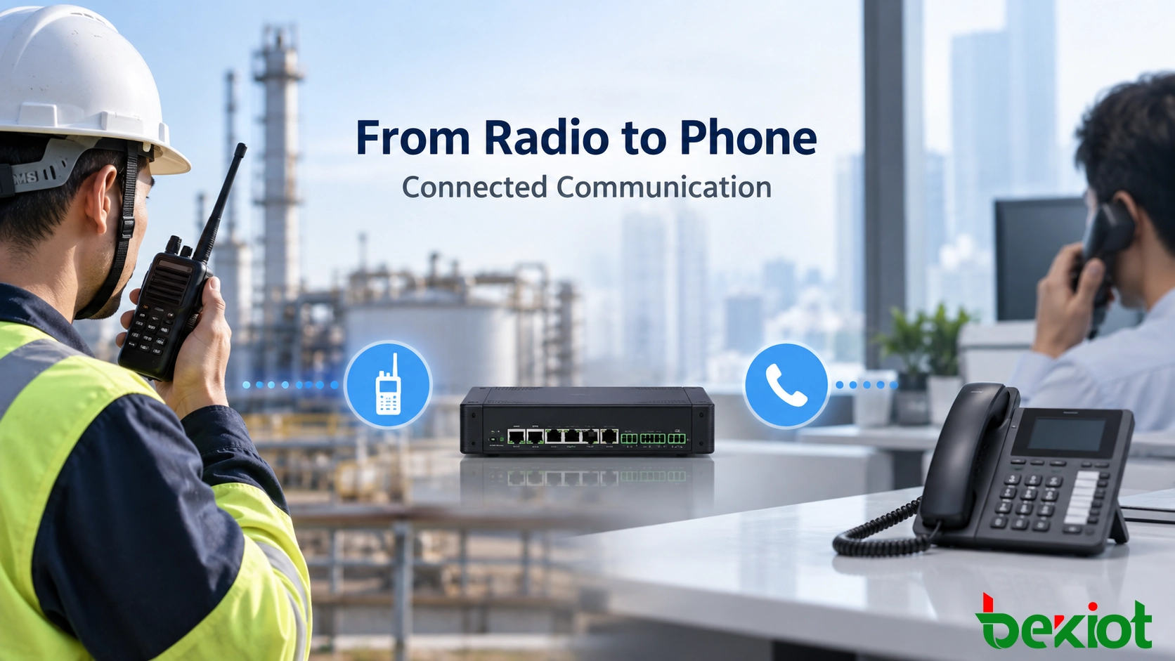 Como um rádio bidirecional pode ligar para um número de telefone?