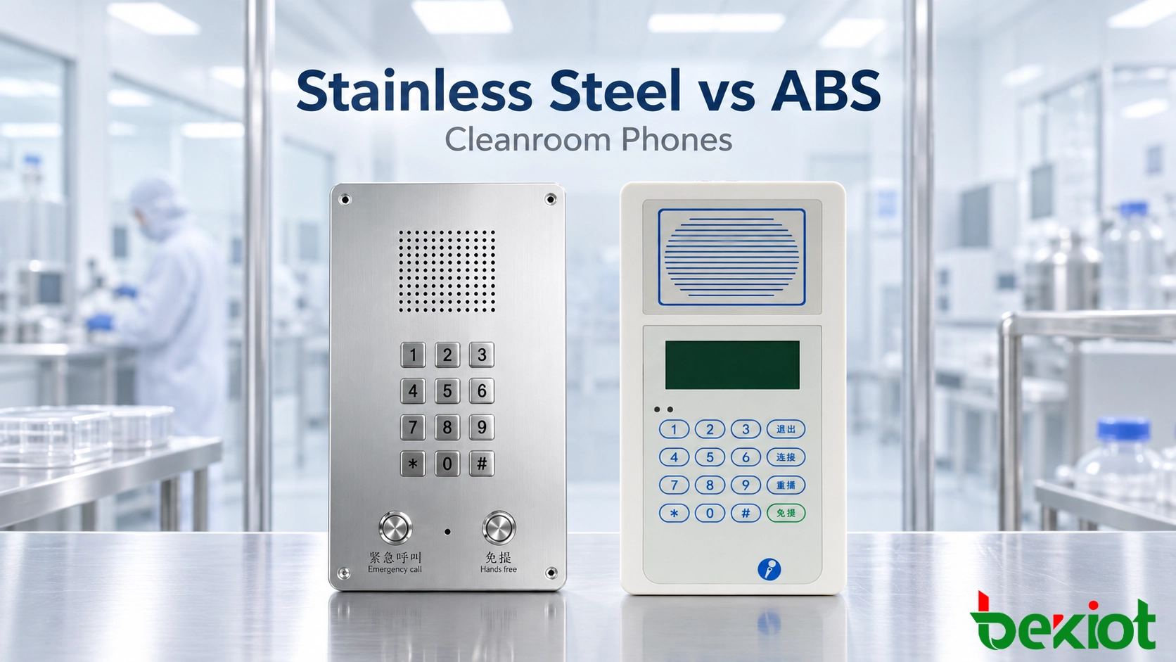 Aço inoxidável vs. telefones ABS para salas limpas: qual material é melhor para sua instalação?