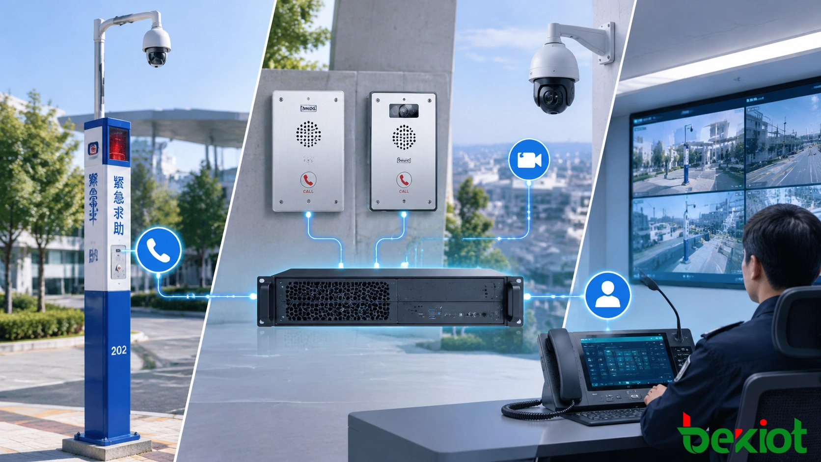 Como integrar intercomunicadores SIP de emergência com sistemas de CCTV e alarmes